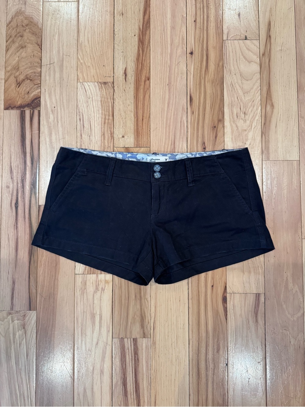 American Eagle Y2K Black Low Rise Shorts